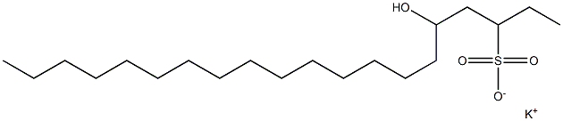 5-Hydroxyicosane-3-sulfonic acid potassium salt Struktur