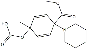 4-Methoxycarbonyl-1-methyl-4-piperidylphenyl=carbonate Struktur