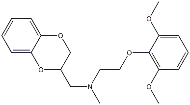 N-Methyl-N-[2-(2,6-dimethoxyphenoxy)ethyl]-2,3-dihydro-1,4-benzodioxin-2-methanamine Struktur