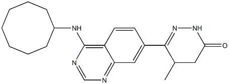 4,5-Dihydro-5-methyl-6-(4-cyclooctylaminoquinazolin-7-yl)pyridazin-3(2H)-one Struktur