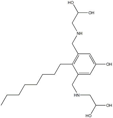 3,5-Bis[[(2,2-dihydroxyethyl)amino]methyl]-4-octylphenol Struktur