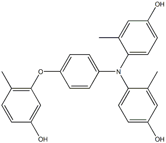 N,N-Bis(4-hydroxy-2-methylphenyl)-4-(3-hydroxy-6-methylphenoxy)benzenamine Struktur