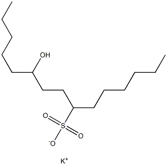 10-Hydroxypentadecane-7-sulfonic acid potassium salt Struktur