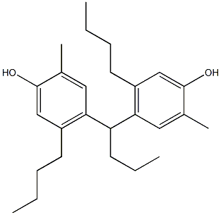 4,4'-Butylidenebis(2-methyl-5-butylphenol) Struktur