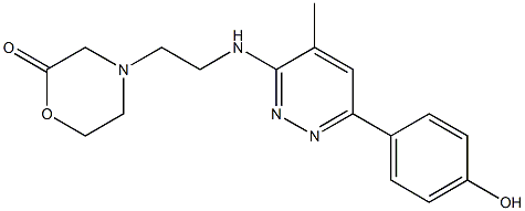 3-[2-(2-Oxomorpholino)ethyl]amino-4-methyl-6-(p-hydroxyphenyl)pyridazine Struktur