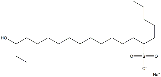 18-Hydroxyicosane-6-sulfonic acid sodium salt Struktur