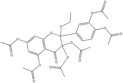 2-Ethoxy-3,3,5,7,3',4'-hexa(acetyloxy)-2,3-dihydroflavone Struktur