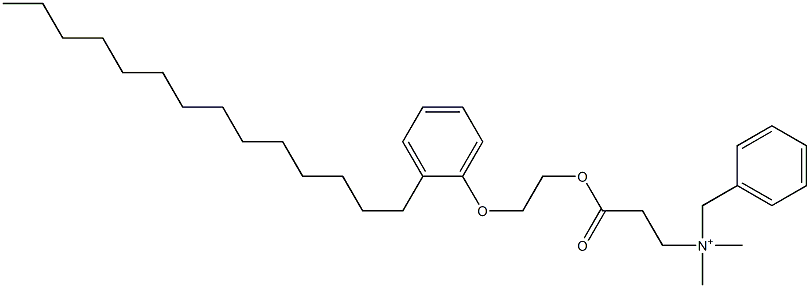 N,N-Dimethyl-N-benzyl-N-[2-[[2-(2-tetradecylphenyloxy)ethyl]oxycarbonyl]ethyl]aminium Struktur