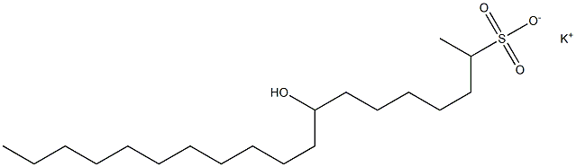 8-Hydroxynonadecane-2-sulfonic acid potassium salt Struktur