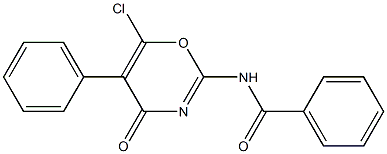 2-(Benzoylamino)-5-phenyl-6-chloro-4H-1,3-oxazin-4-one Struktur