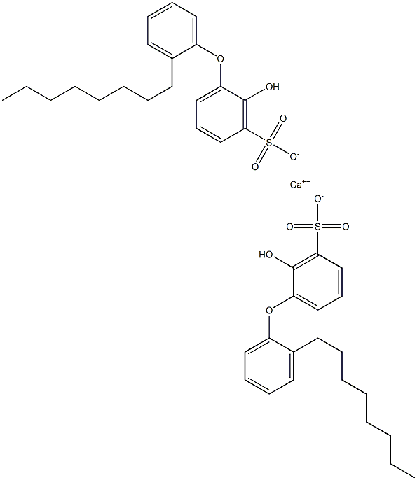 Bis(2-hydroxy-2'-octyl[oxybisbenzene]-3-sulfonic acid)calcium salt Struktur