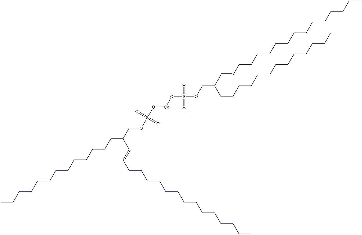 Bis(2-tridecyl-3-octadecenyloxysulfonyloxy)calcium Struktur