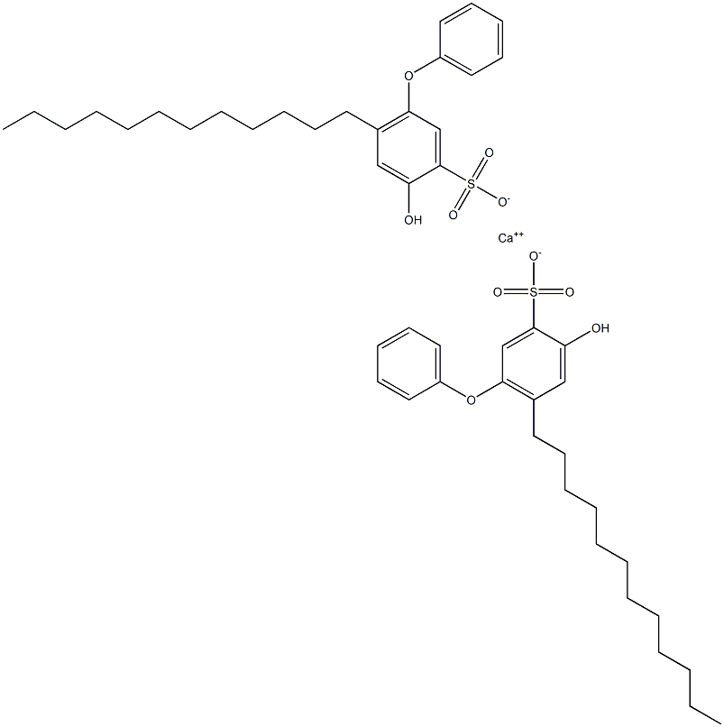 Bis(4-hydroxy-6-dodecyl[oxybisbenzene]-3-sulfonic acid)calcium salt Struktur