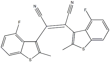 (Z)-2,3-Bis(4-fluoro-2-methylbenzo[b]thiophen-3-yl)maleonitrile Struktur