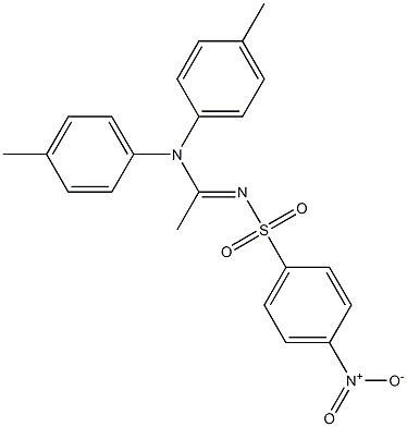 N1,N1-Bis(p-methylphenyl)-N2-[(p-nitrophenyl)sulfonyl]acetamidine Struktur