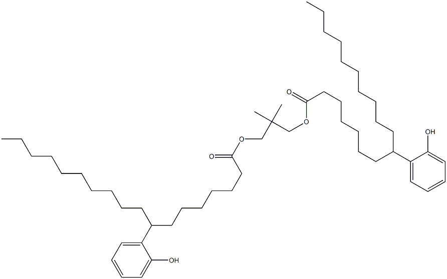 Bis[8-(2-hydroxyphenyl)stearic acid]2,2-dimethylpropane-1,3-diyl ester Struktur