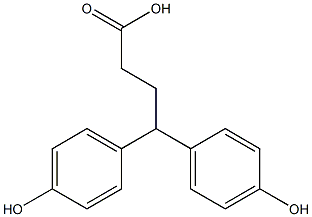 4,4-Di(4-hydroxyphenyl)butyric acid Struktur