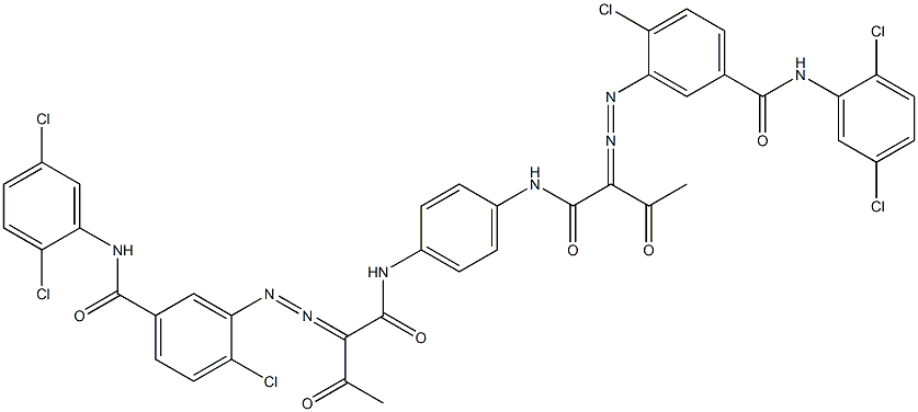 3,3'-[1,4-Phenylenebis[iminocarbonyl(acetylmethylene)azo]]bis[N-(2,5-dichlorophenyl)-4-chlorobenzamide] Struktur