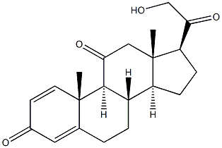 21-Hydroxypregna-1,4-diene-3,11,20-trione Struktur