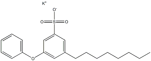 3-Octyl-5-phenoxybenzenesulfonic acid potassium salt Struktur