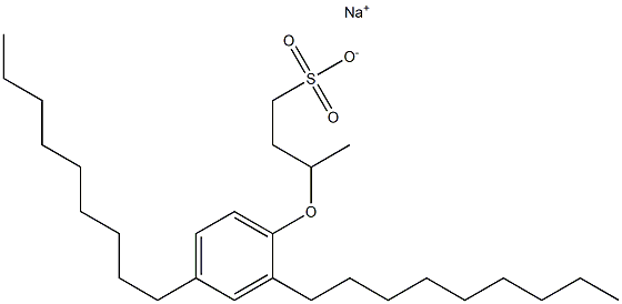 3-(2,4-Dinonylphenoxy)butane-1-sulfonic acid sodium salt Struktur