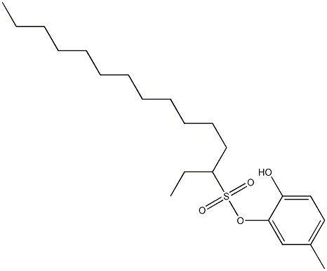 3-Pentadecanesulfonic acid 2-hydroxy-5-methylphenyl ester Struktur