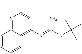 1-tert-Butyl-2-(2-methyl-4-quinolyl)guanidine Struktur