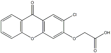 (9-Oxo-2-chloro-9H-xanthen-3-yloxy)acetic acid Struktur