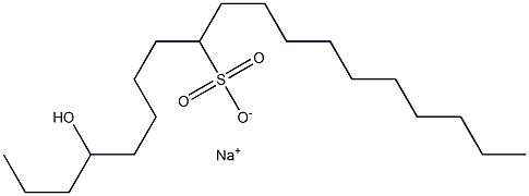 4-Hydroxynonadecane-9-sulfonic acid sodium salt Struktur