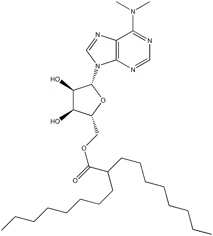 N,N-Dimethyl-5'-O-(2-octyldecanoyl)adenosine Struktur