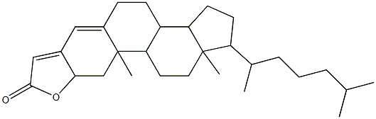 1,2,3,3a,3b,4,5,9a,10,10a,10b,11,12,12a-Tetradecahydro-10a,12a-dimethyl-1-(1,5-dimethylhexyl)-8H-cyclopenta[7,8]phenanthro[3,2-b]furan-8-one Struktur