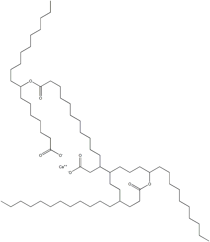 Bis(8-hexadecanoyloxystearic acid)calcium salt Struktur