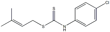 N-(4-Chlorophenyl)dithiocarbamic acid (3-methyl-2-butenyl) ester Struktur