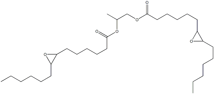 Bis(7,8-epoxymyristic acid)1,2-propanediyl ester Struktur