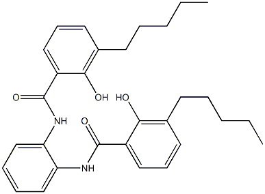 N,N'-Bis(3-pentylsalicyloyl)-o-phenylenediamine Struktur