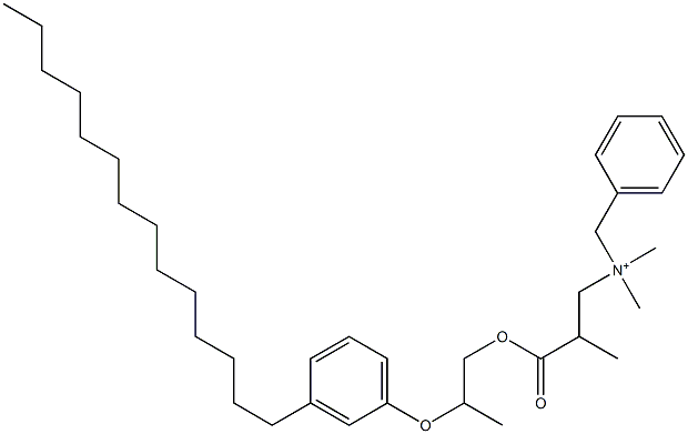 N,N-Dimethyl-N-benzyl-N-[2-[[2-(3-tetradecylphenyloxy)propyl]oxycarbonyl]propyl]aminium Struktur