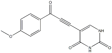 5-[3-(4-Methoxyphenyl)-3-oxo-1-propynyl]pyrimidine-2,4(1H,3H)-dione Struktur