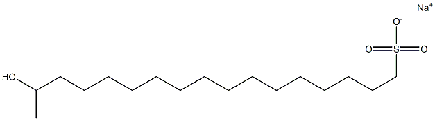 16-Hydroxyheptadecane-1-sulfonic acid sodium salt Struktur