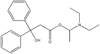 3,3-Diphenyl-3-hydroxypropionic acid 1-(diethylamino)ethyl ester Struktur