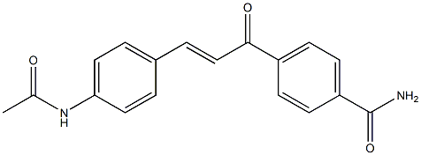 4-[(E)-3-(4-Acetylaminophenyl)acryloyl]benzamide Struktur