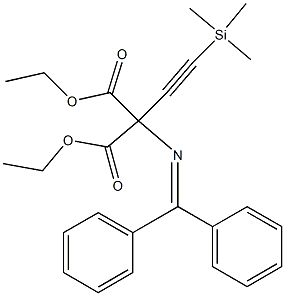 2-[(Diphenylmethylene)amino]-2-[(trimethylsilyl)ethynyl]malonic acid diethyl ester Struktur