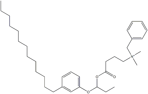 N,N-Dimethyl-N-benzyl-N-[3-[[1-(3-tridecylphenyloxy)propyl]oxycarbonyl]propyl]aminium Struktur