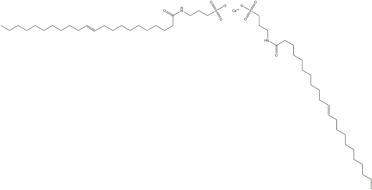 Bis[3-[(1-oxo-11-docosen-1-yl)amino]-1-propanesulfonic acid]calcium salt Struktur