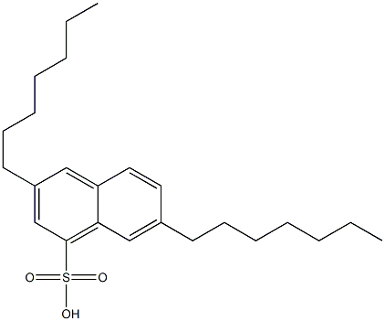 3,7-Diheptyl-1-naphthalenesulfonic acid Struktur