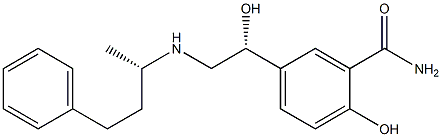 2-Hydroxy-5-[(R)-1-hydroxy-2-[[(S)-1-methyl-3-phenylpropyl]amino]ethyl]benzamide Struktur