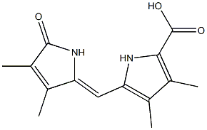 3,4-Dimethyl-5-[[(3,4-dimethyl-2,5-dihydro-5-oxo-1H-pyrrol)-2-ylidene]methyl]-1H-pyrrole-2-carboxylic acid Struktur