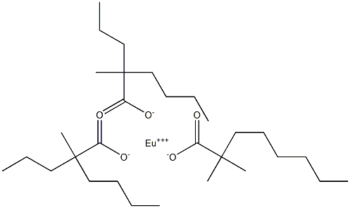 Europium(III)2,2-dimethyloctanoate=bis(2-methyl-2-propylhexanoate) Struktur