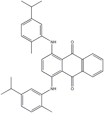 1,4-Bis(2-methyl-5-isopropylanilino)anthraquinone Struktur