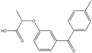 2-[3-(p-Methylbenzoyl)phenoxy]propionic acid Struktur