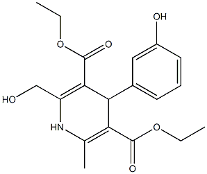 4-(3-Hydroxyphenyl)-2-hydroxymethyl-6-methyl-1,4-dihydropyridine-3,5-dicarboxylic acid diethyl ester Struktur